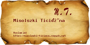 Misolszki Ticiána névjegykártya